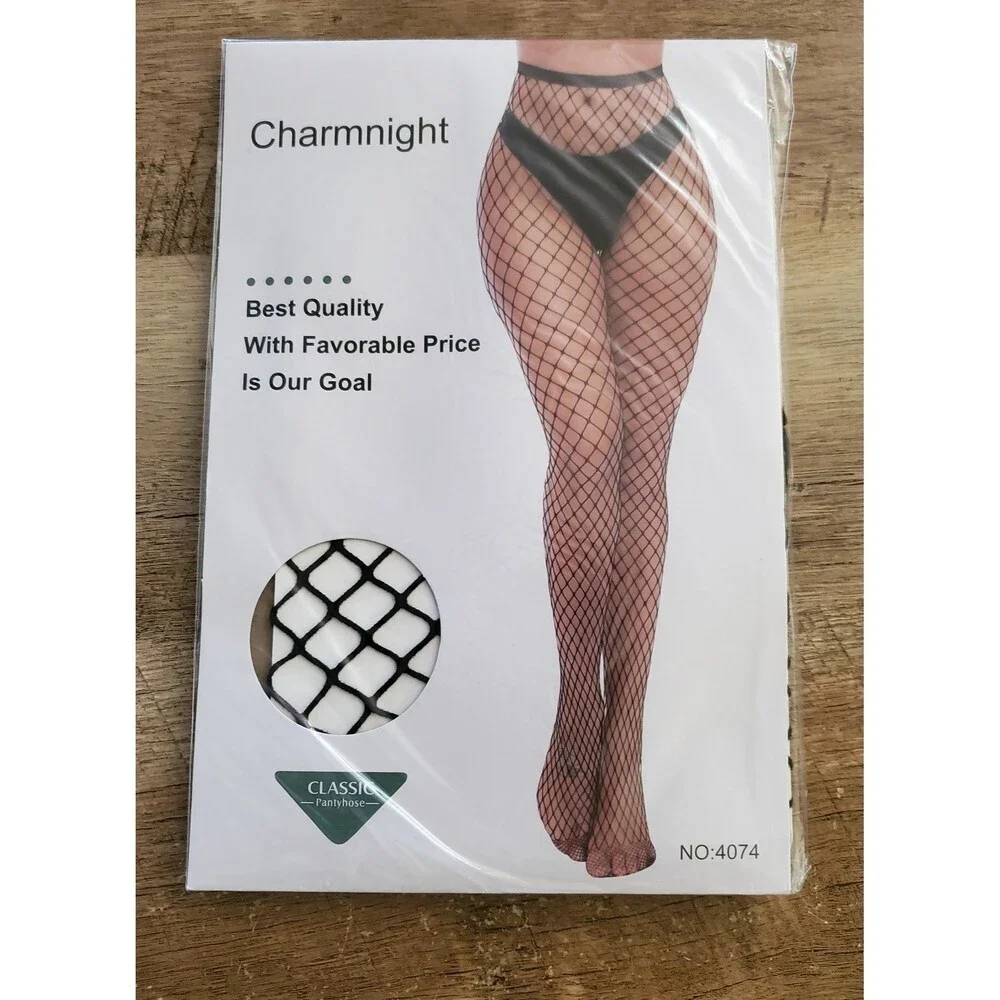 3 Pairs High Waist Tights Fishnet Stockings Thigh High Pantyhose Size 4-12